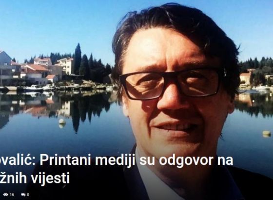 Dario Novalić za Media Daily: Printani mediji su odgovor na stihiju lažnih vijesti