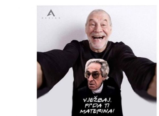 Majice sa likom Zagrebčanina i natpisom "Vježbaj pi*da ti materina