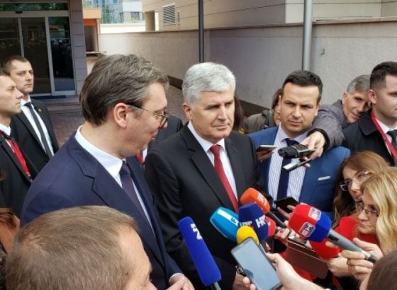 Vučić i Čović razgovarali o suradnji Srbije i Bosne i Hercegovine