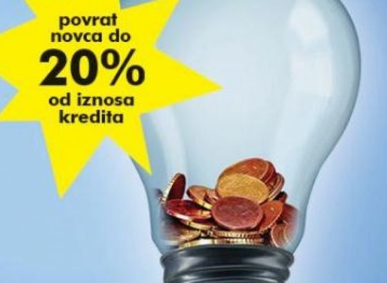 RAIFFEISEN KREDITI ZA ENERGETSKU EFIKASNOST:  Povrat novca do 20% od iznosa kredita