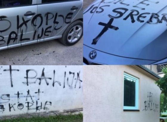 Na kući i automobilima u G. Vakufu osvanuli uvredljivi grafiti