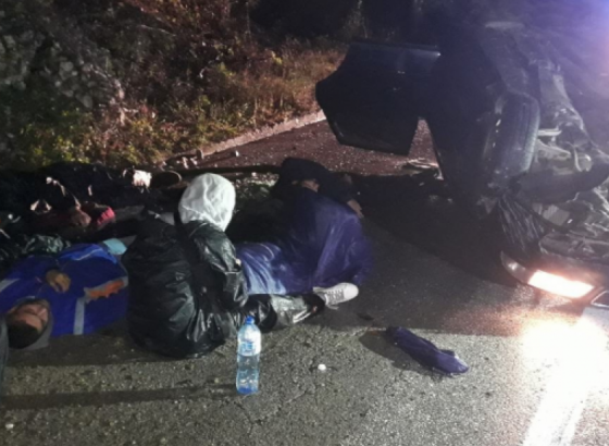 U policijskoj potjeri prevrnuo se Audi s migrantima