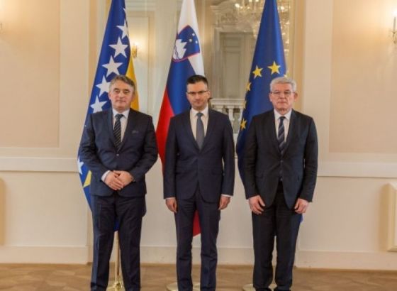 Ljubljana - Komšić i Džaferović razgovarali s premijerom Šarecom