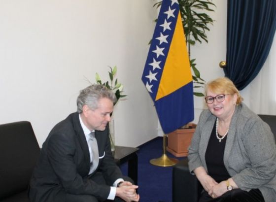 Ministrica Turković primila u nastupni posjet šefa Delegacije EU u BiH Sattlera