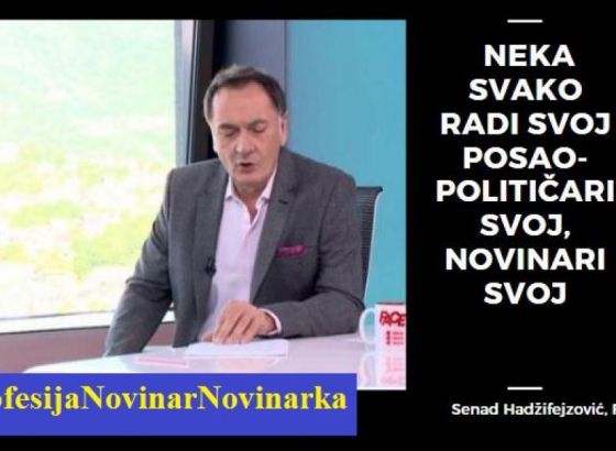 Senad Hadžifejzović političarima: Šokiraće vas ova  informacija, ali vam moram nešto otkriti