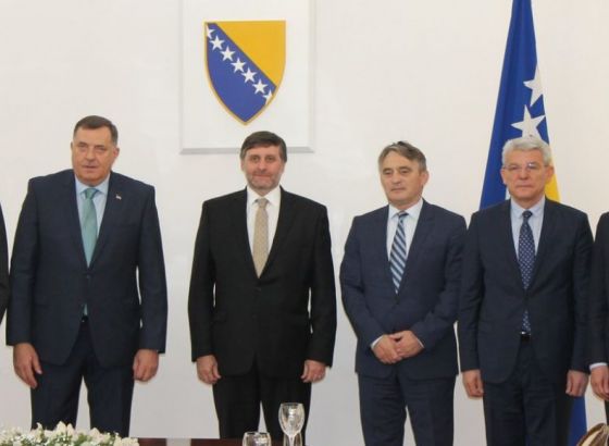Palmer i sa članovima Predsjedništva BiH