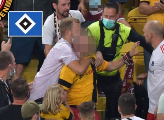 Fudbaler Hamburgera uskočio na tribine da se obračuna sa navijačem Dinamo Drezdena