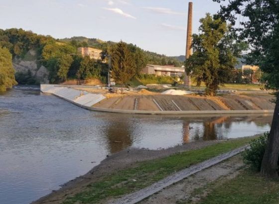 Uređeno korito na ušću Fojnice u Bosnu u Visokom