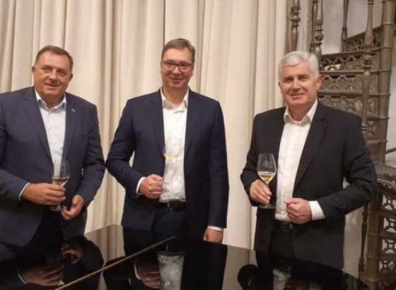 Vučić ugostio Dodika i Čovića