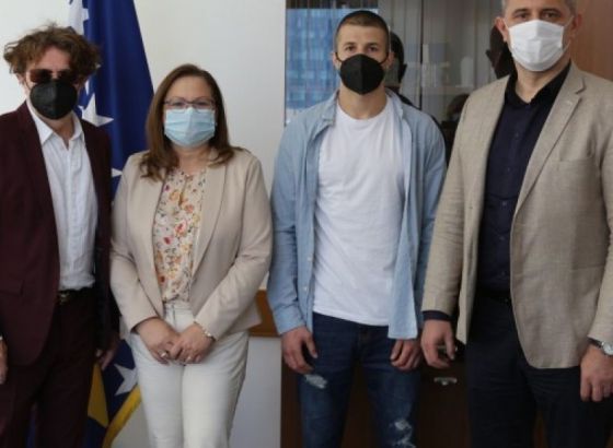 Gudeljević sa predstavnicima Boksačkog saveza BiH i BK Željezničar