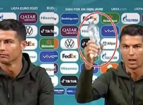 Ronaldo uklonio sponzora Evropskog prvenstva: Samo voda...