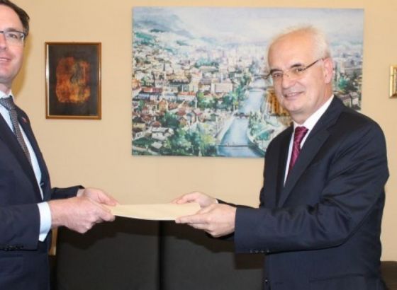 Novoimenovani ambasador Slovenije u BiH predao kopije akreditivnih pisama