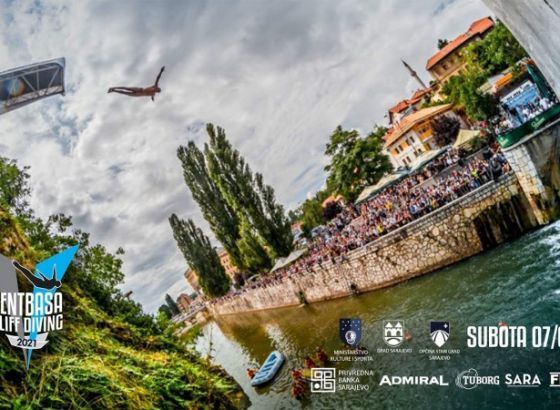 Sutra takmičenje u skokovima u vodu 'Bentbaša Cliff Diving 2021'