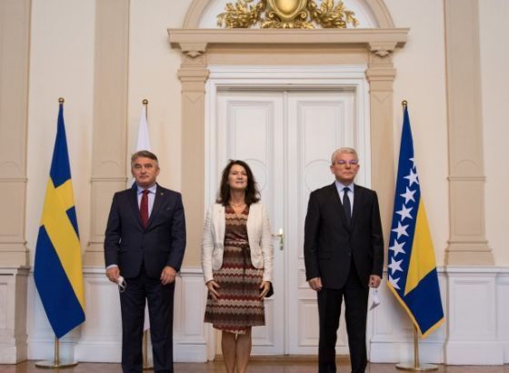 Komšić i Džaferović sa Linde: Švedska dugoročno podržava integraciju BiH u EU