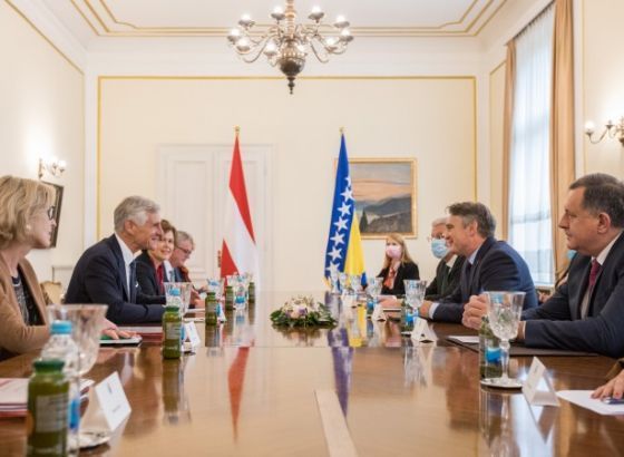 Članovi Predsjedništva BiH primili austrijskog ministra Linharta