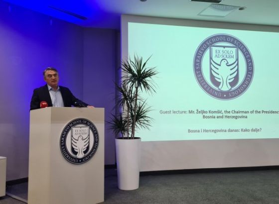 Komšić održao predavanja na SSST-u na temu "Bosna i Hercegovina: Kako dalje?"