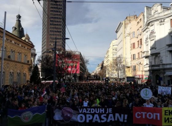 U Beogradu počeo novi prosvjed zbog zagađenja zraka