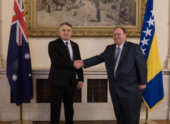 Komšić primio akreditive novoimenovanog ambasadora Australije za BiH Sadleira