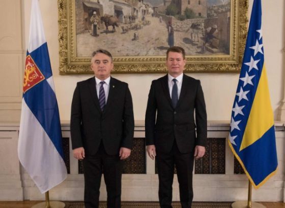 Komšić primio akreditive novoimenovanog ambasadora Finske