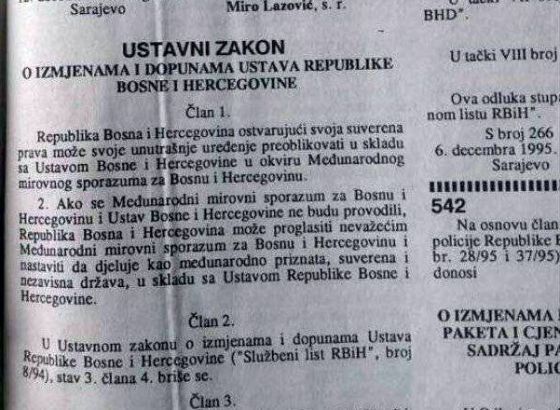 Tumačenje 'Dejtona':Ne postoji davanje i povlačenje saglasnosti na zakone koje je donijela PSBiH