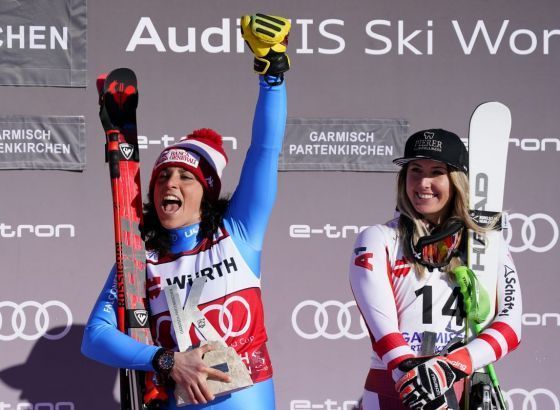Dvije pobjednice na spustu u Garmischu