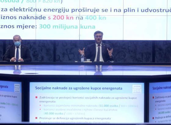 Vlada RH : Paket za ublažavanje rasta cijena energenata vrijedan 4,8 milijardi kuna