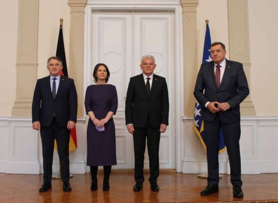 Komšić, Džaferović i Dodik razgovarali sa njemačkom ministricom vanjskih poslova