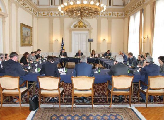 Džaferović sa ambasadorima EU i G-7: Zahvala BiH na stavu o Ukrajini, poziv Vijeću ministara da uvede sankcije Rusiji