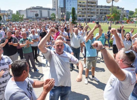 Kragujevac: Prosvjed radnika Fiata
