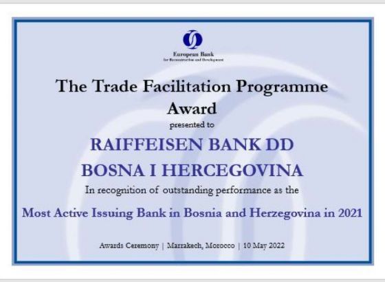 Raiffeisen najaktivniji izdavalac finansijskih instrumenata u BiH u 2021. godini
