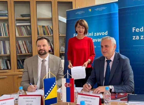 Agencija za rad i zapošljavanje BiH i Nacionalna služba za zapošljavanje Srbije potpisale protokol
