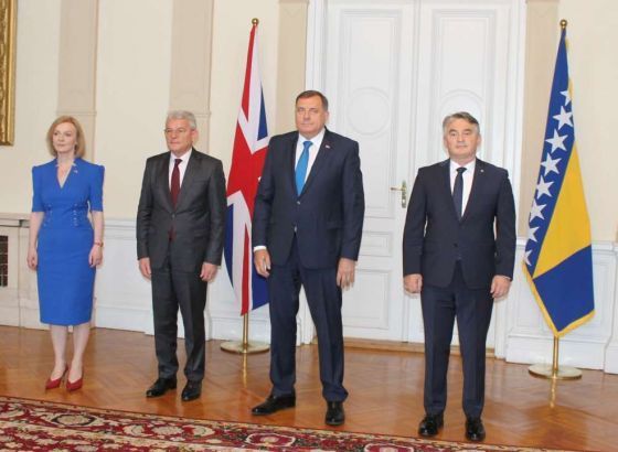 Članovi Predsjedništva BiH s ministricom vanjskih poslova Velike Britanije Elizabeth Truss