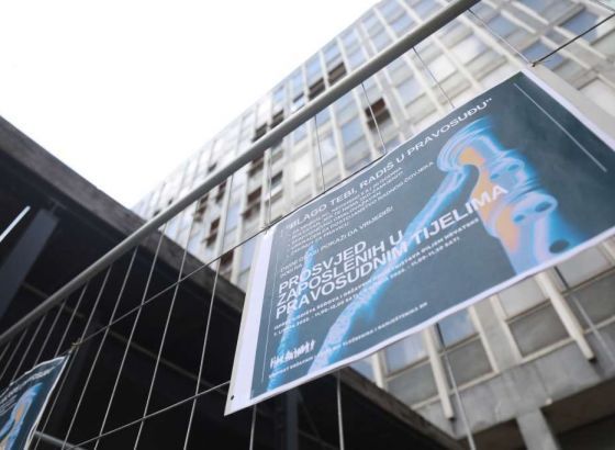 Zaposleni u pravosuđu prosvjeduju diljem Hrvatske