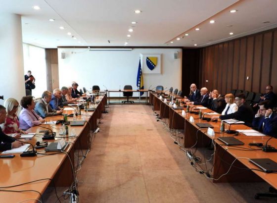 Članovi kolegija oba doma PSBiH s predsjedavajućim OSCE-a