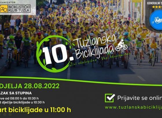 Deseta tuzlanska biciklijada nadmašit će sve prethodne, očekuje se više od 5.000 učesnika