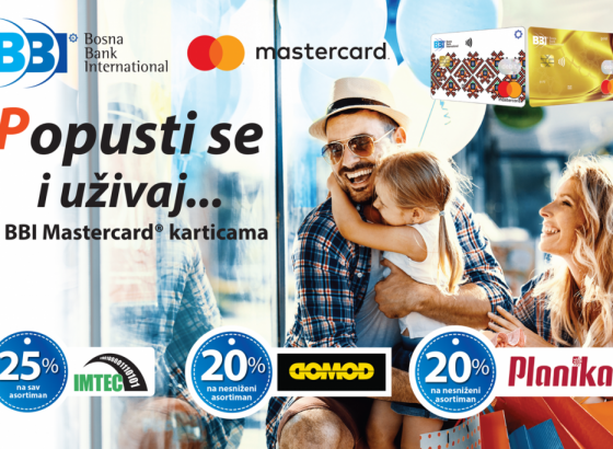 BBI banka sa partnerima - Popusti do 25 posto na plaćanja BBI Mastercard® karticama