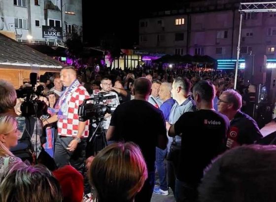 Doček zlatnog Filipa Mihaljevića u Livnu
