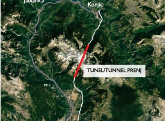 Objavljen tender za izgradnju pristupnih cesta za potrebe izgradnje tunela Prenj