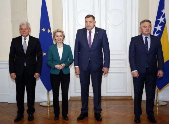 Ursula von der Leyen doputovala u Sarajevo, sastala se sa članovima Predsjedništva BiH