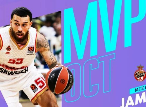 Majk Džejms MVP Evrolige u oktobru