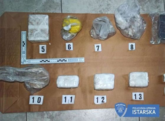 Istarska policija zaplijenila više od 3,4 kilograma heroina