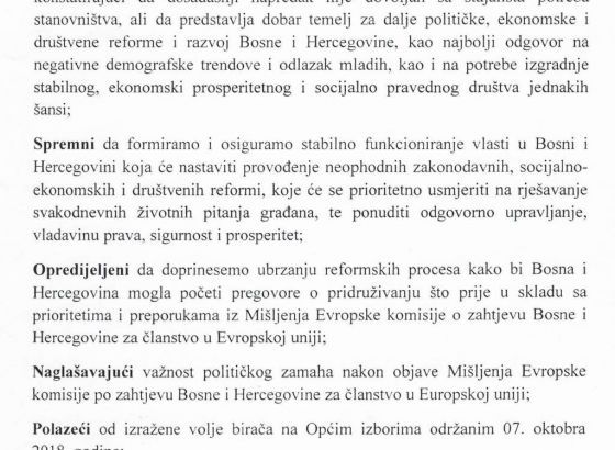 SDA: Izmišljeno da se 'prvi put u historiji potpisuje koalicioni sporazum o formiranju vlasti'