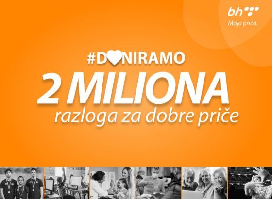 BH Telecom donira u ovoj godini 1.840.093 KM za 293 pravna lica