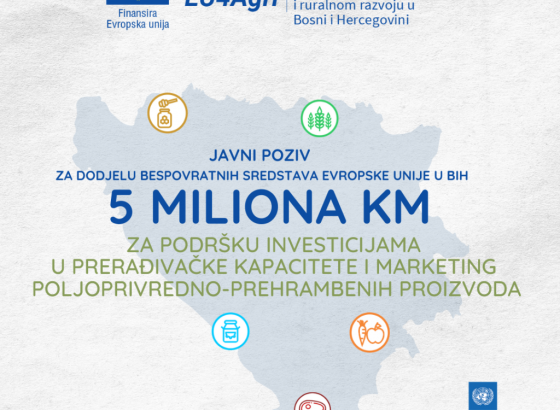 Novi javni poziv projekata Evropske unije EU4AGRI i EU4AGRI-Recovery, vrijedan pet miliona KM