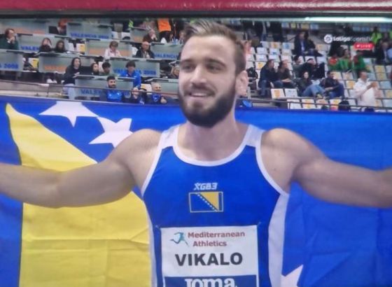 Atletika - Edhem Vikalo viceprvak Mediterana u dvorani za mlađe seniore