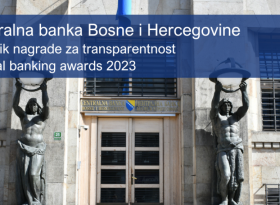 Central Banking dodijelio nagradu za transparentnost Centralnoj banci BiH