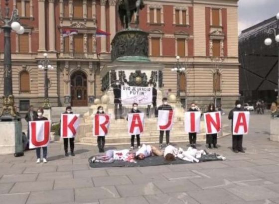 U Beogradu održan performans za žrtve rata u Ukrajini