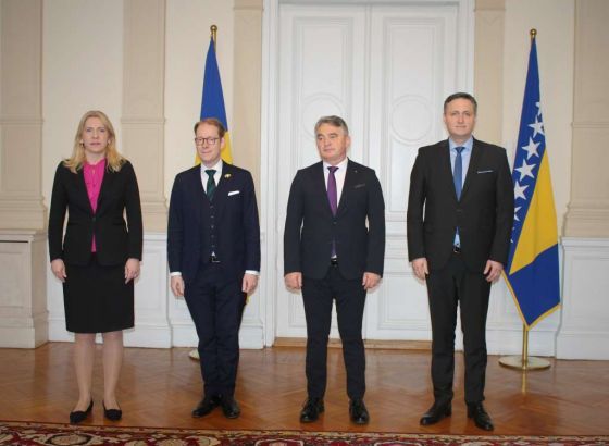 Članovi Predsjedništva BiH s ministrom Billströmom-Politički odnosi dobri, jačati ekonomsku saradnju