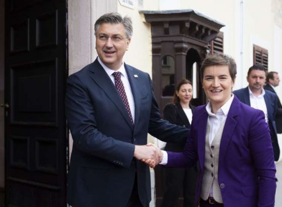 Hrvatski premijer Andrej Plenković primio premijerku Srbije Anu Brnabić