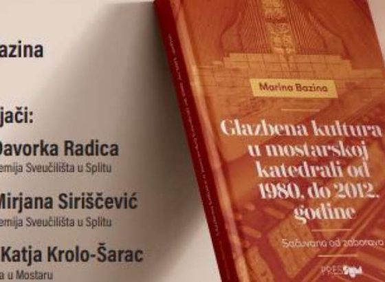 Idući tjedan promocija knjige doc.dr.sc. Marine Bazina